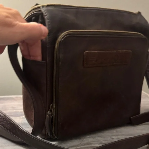 Fossil Vintage 75082 Dark Brown Soft Leather Crossbody Bag - Picture 3 of 15